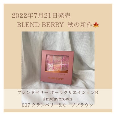 オーラクリエイション/BLEND BERRY/パウダーアイシャドウを使ったクチコミ（2枚目）