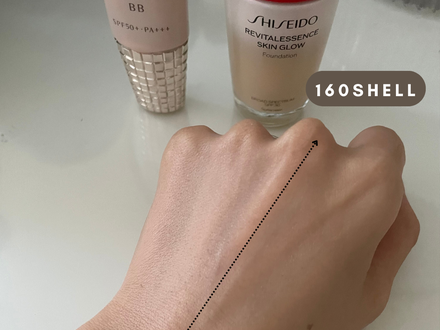 エッセンス スキングロウ ファンデーション/SHISEIDO/リキッドファンデーションを使ったクチコミ(2枚目)