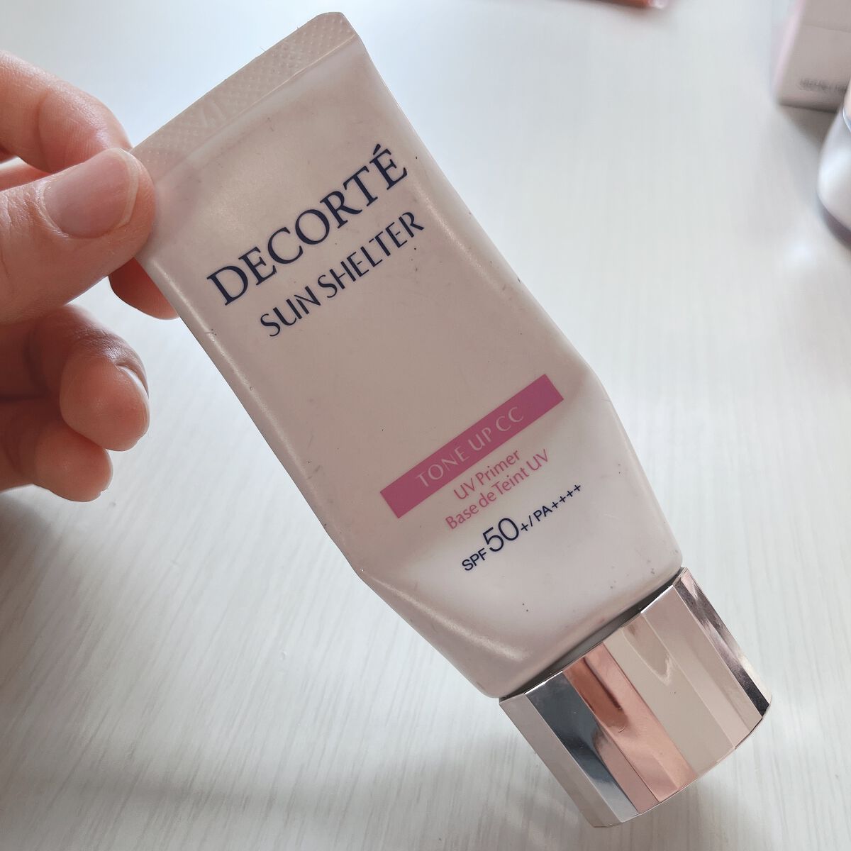 サンシェルター トーンアップCC/DECORTÉ/CCクリームを使ったクチコミ(1枚目)