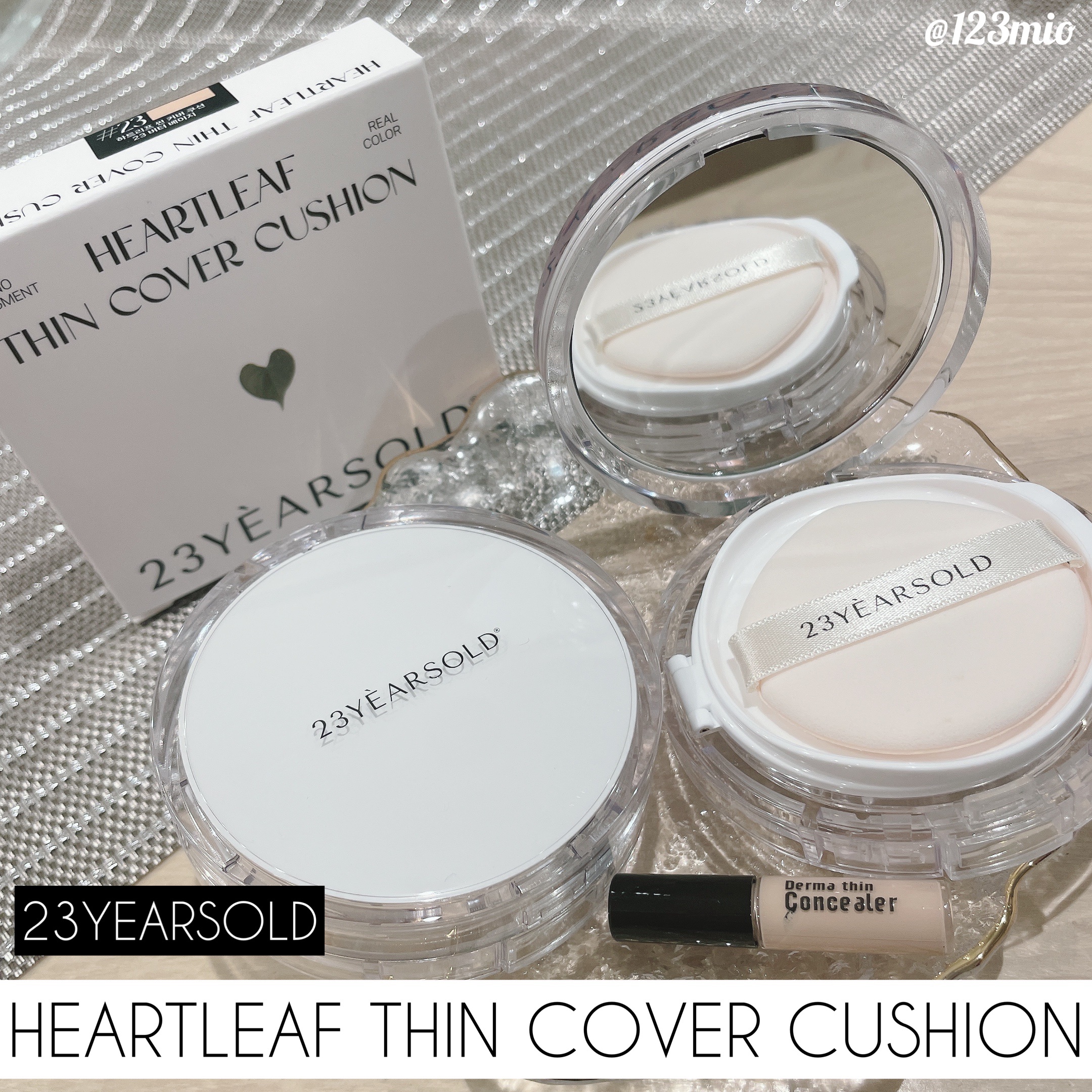 ハートリーフシーンカバークッション/23years old/クッションファンデーションを使ったクチコミ（1枚目）