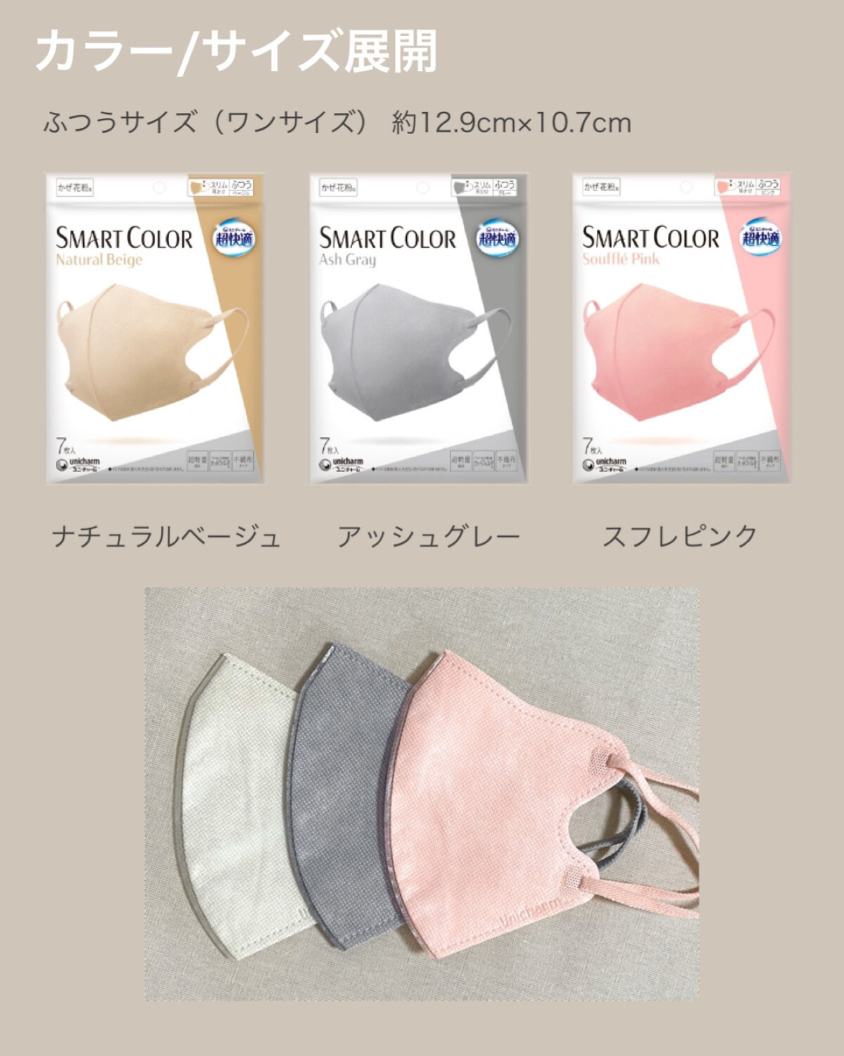 超快適マスク SMART COLOR/ユニ・チャーム/マスクを使ったクチコミ（2枚目）