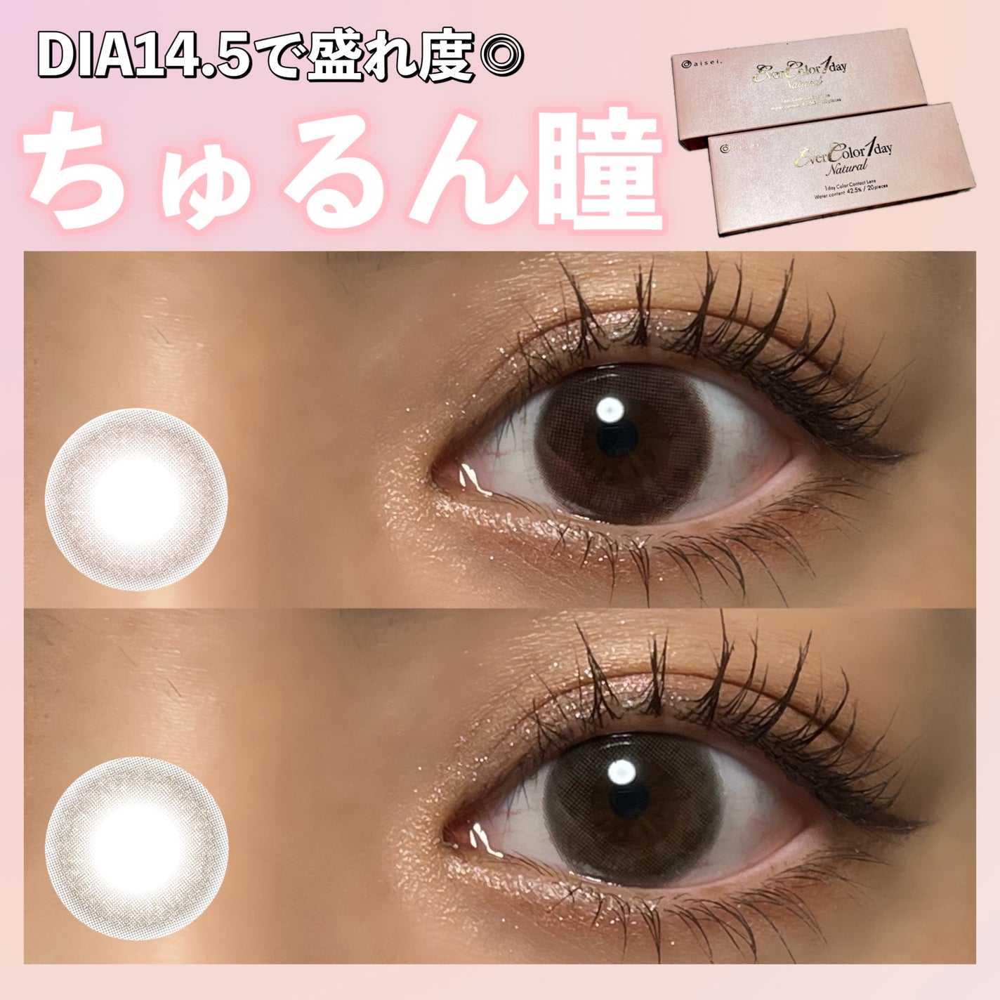 エバーカラーワンデー ナチュラル/エバーカラー/ワンデー(1DAY)カラコンを使ったクチコミ(1枚目)