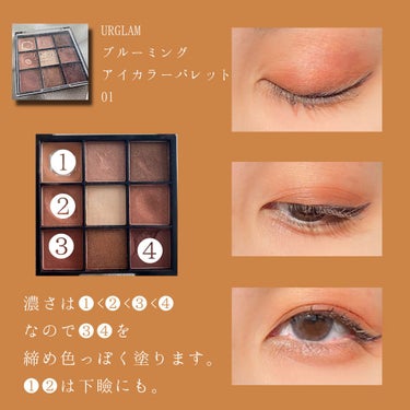 UR GLAM　BLOOMING EYE COLOR PALETTE/U R GLAM/アイシャドウパレットを使ったクチコミ（3枚目）