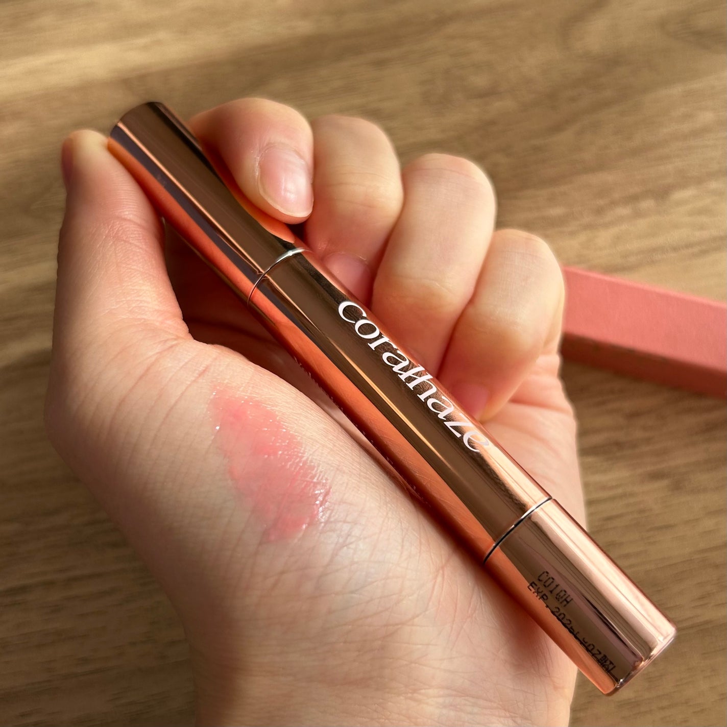 ボリューマイジングフォンデュリップ/Coralhaze/口紅を使ったクチコミ(2枚目)