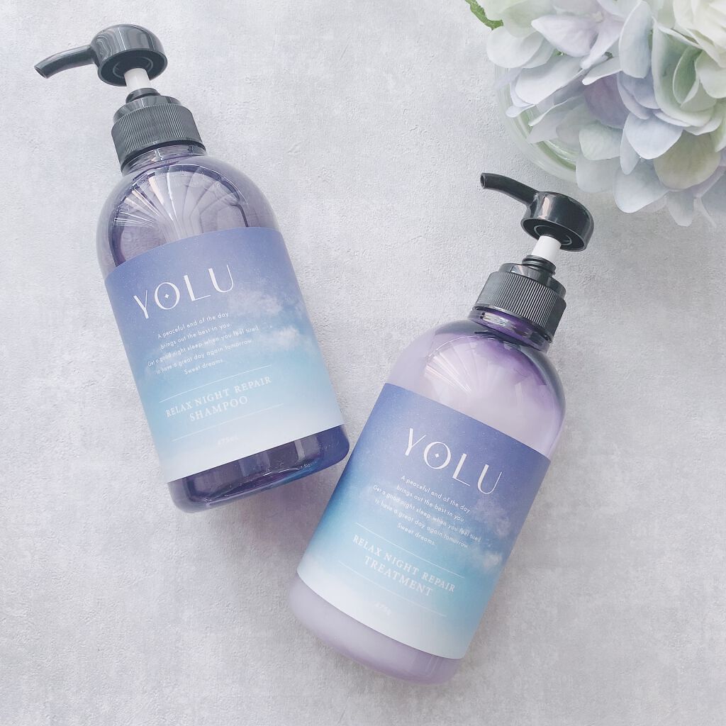 リラックスナイトリペア シャンプー／トリートメント/YOLU/市販シャンプーを使ったクチコミ（1枚目）
