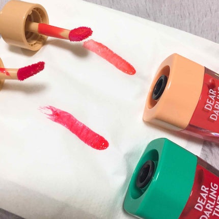 ディアダーリン ウォータージェルティント (アイスティント)/ETUDE/口紅を使ったクチコミ(2枚目)