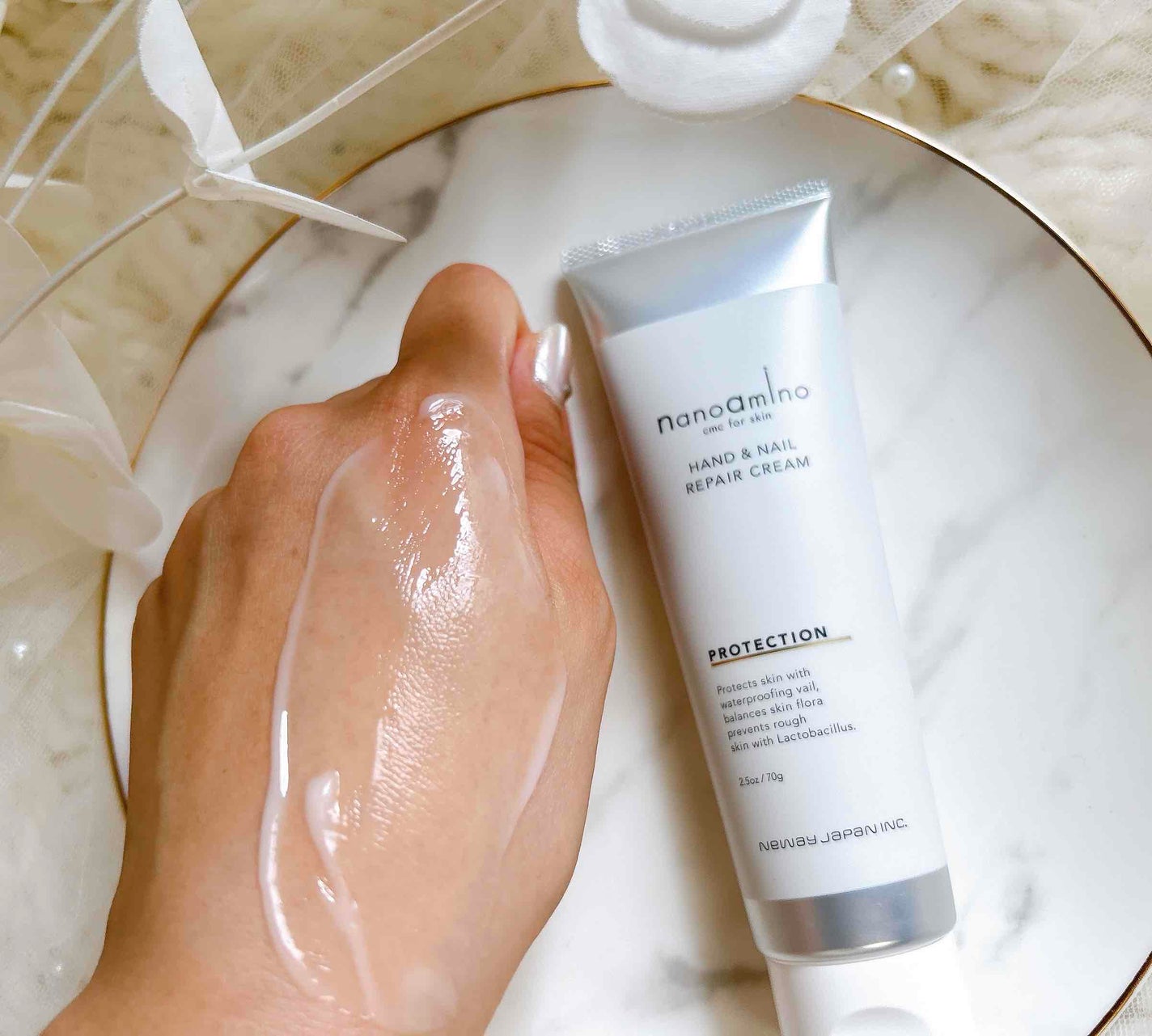 ハンド&ネイル リペア クリーム プロテクション/ナノアミノ/ネイルオイル・トリートメントを使ったクチコミ(6枚目)