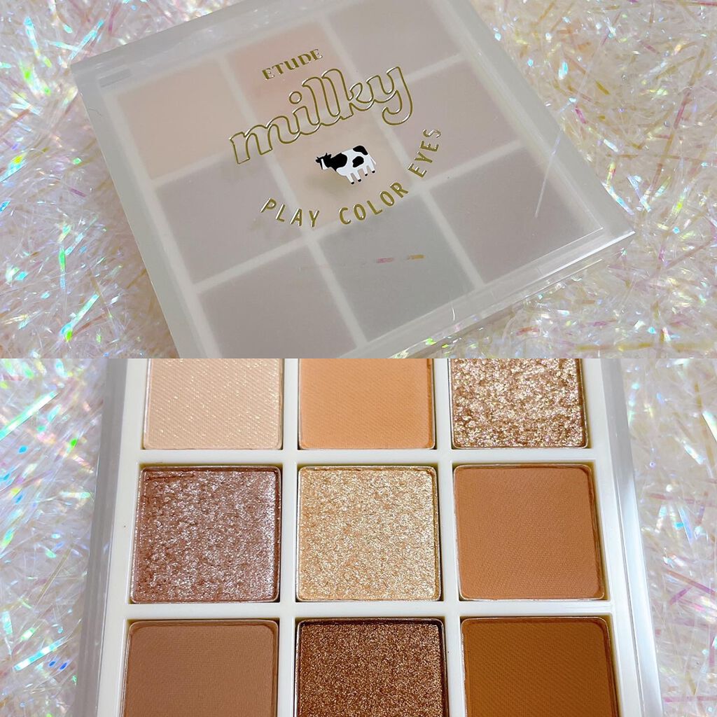プレイカラーアイズ ≪ミルキーコレクション≫ バナナミルク/ETUDE/アイシャドウパレットを使ったクチコミ（3枚目）