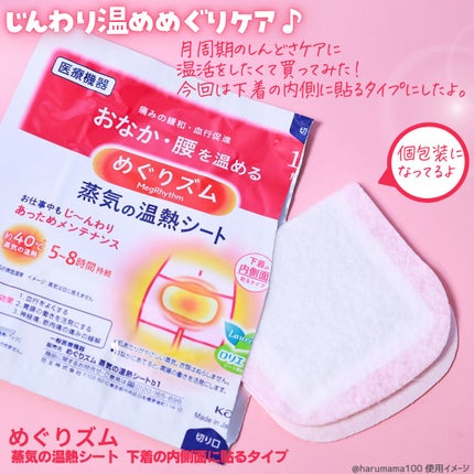 蒸気の温熱シート 下着の内側面に貼るタイプ/めぐりズム/その他を使ったクチコミ(2枚目)