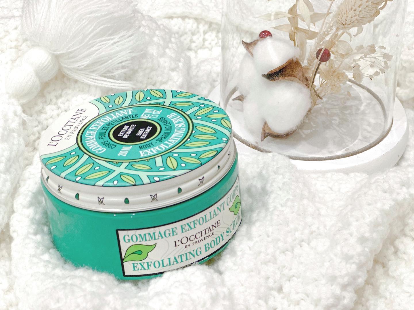 スパークリングリーフ シア コンポートスクラブ/L'OCCITANE/ボディスクラブを使ったクチコミ（1枚目）