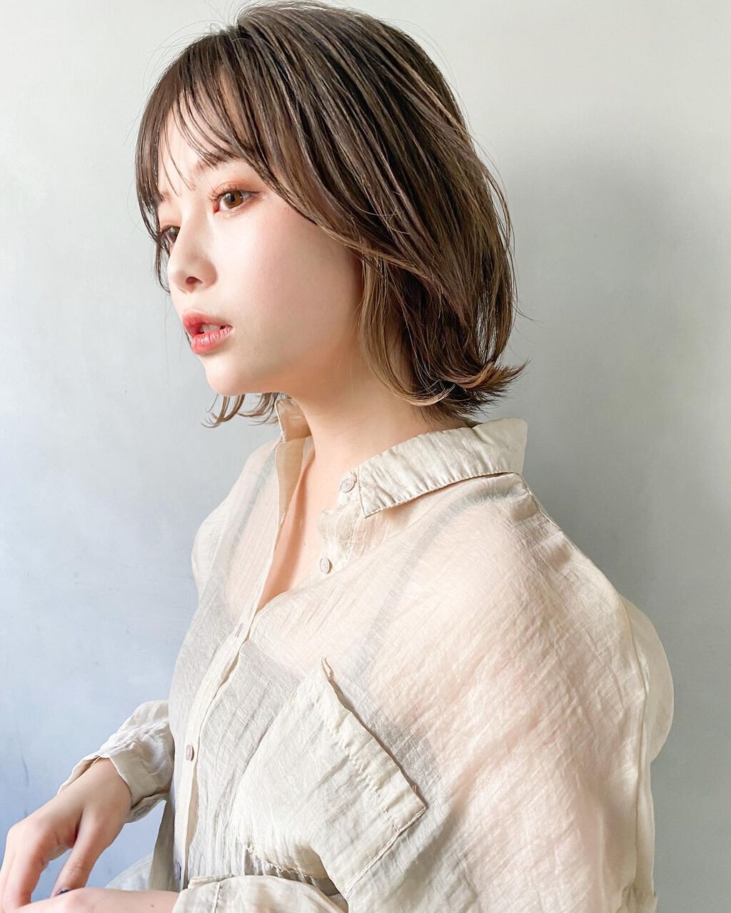 金子颯汰 on LIPS 「ボブでも長さがあって結べるボブが人気◎少し長めの肩上ボブ☺︎チ..」(5枚目)