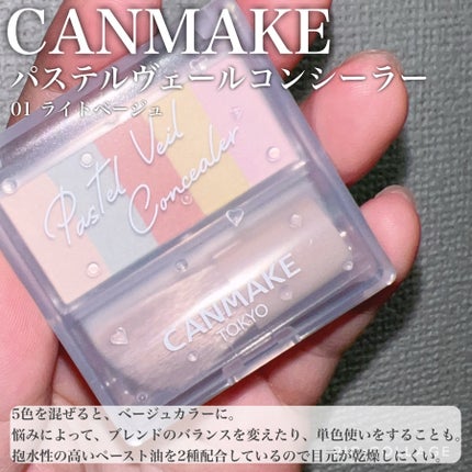 パステルヴェールコンシーラー/キャンメイク/パレットコンシーラーを使ったクチコミ(2枚目)