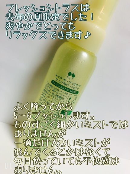 メイク キープ ミスト EX/コーセーコスメニエンス/フィックスミストを使ったクチコミ(2枚目)