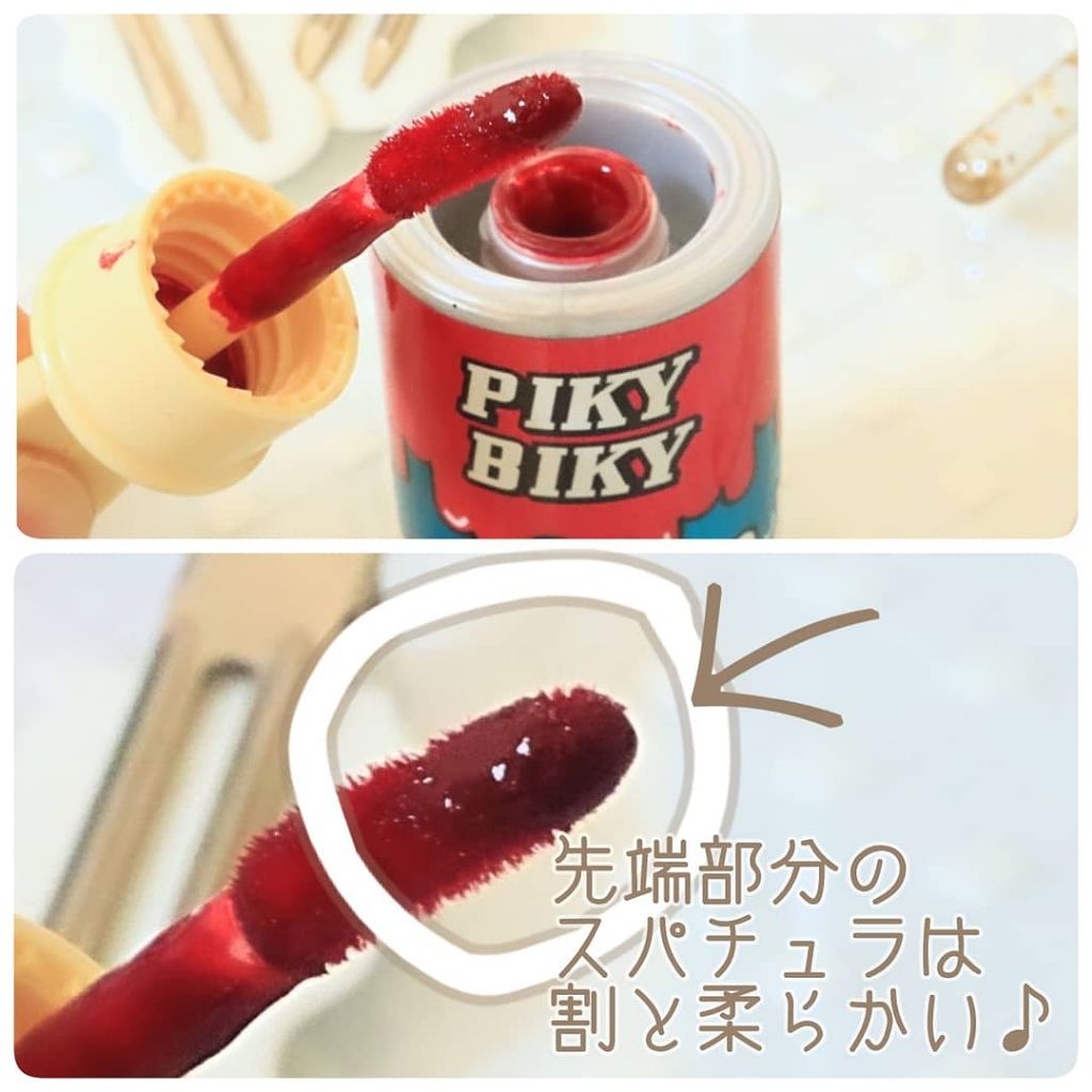 ピキビキ アートポップ エナメル ティント/TONYMOLY/リップティントを使ったクチコミ(4枚目)