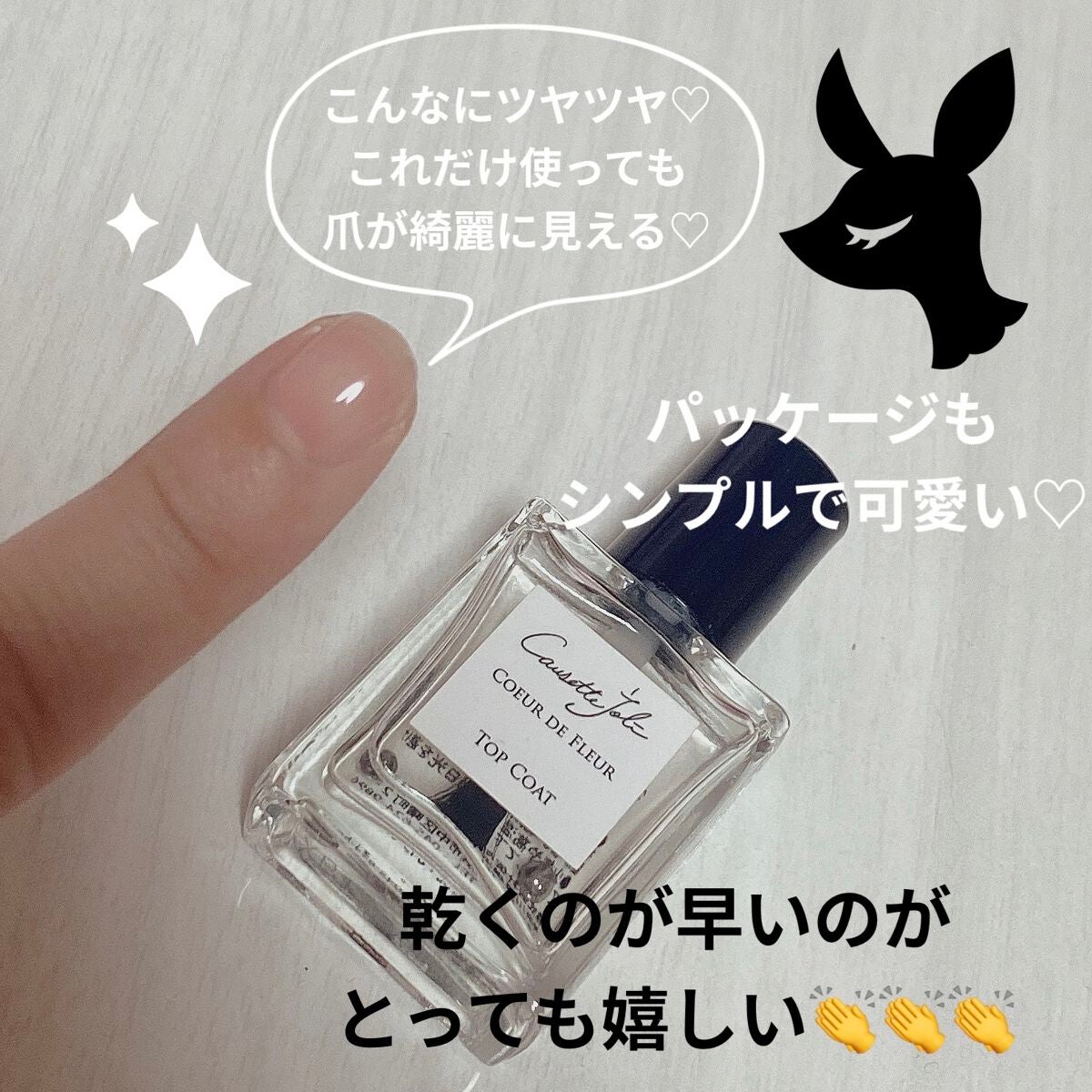Coeur de Fleur Top Coat/Causette.Joli/ネイルトップコートを使ったクチコミ(2枚目)