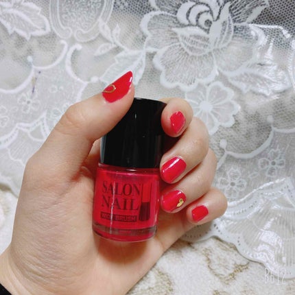 #赤ネイル,#セルフネイル,#マニキュアネイル,#週末ネイル,#休日ネイル,#100均ネイルのネイルデザイン