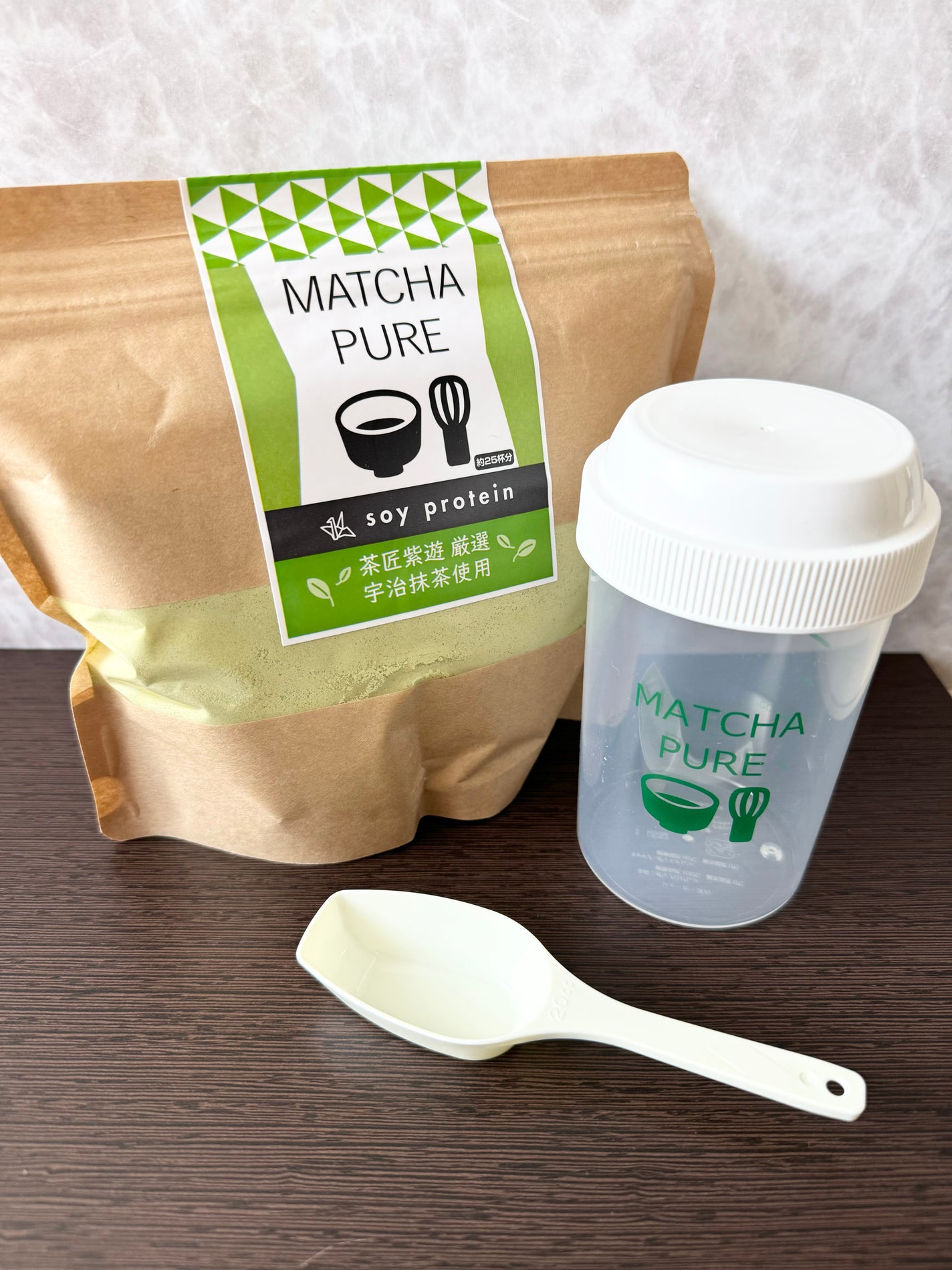 MATCHA PURE(プロテインパウダー)/ピュアパートナー/ソイプロテインを使ったクチコミ(1枚目)