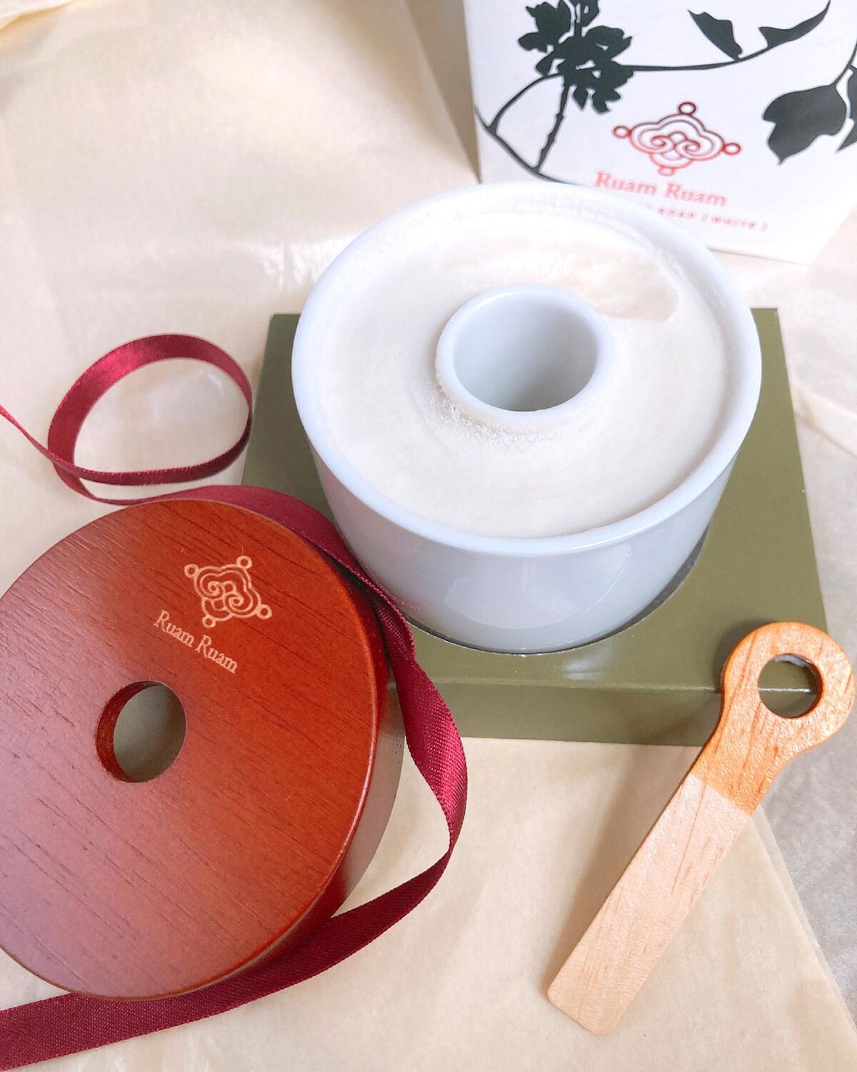 生せっけん ポット [ホワイト] オリジナル/Ruam Ruam/洗顔フォームを使ったクチコミ（1枚目）