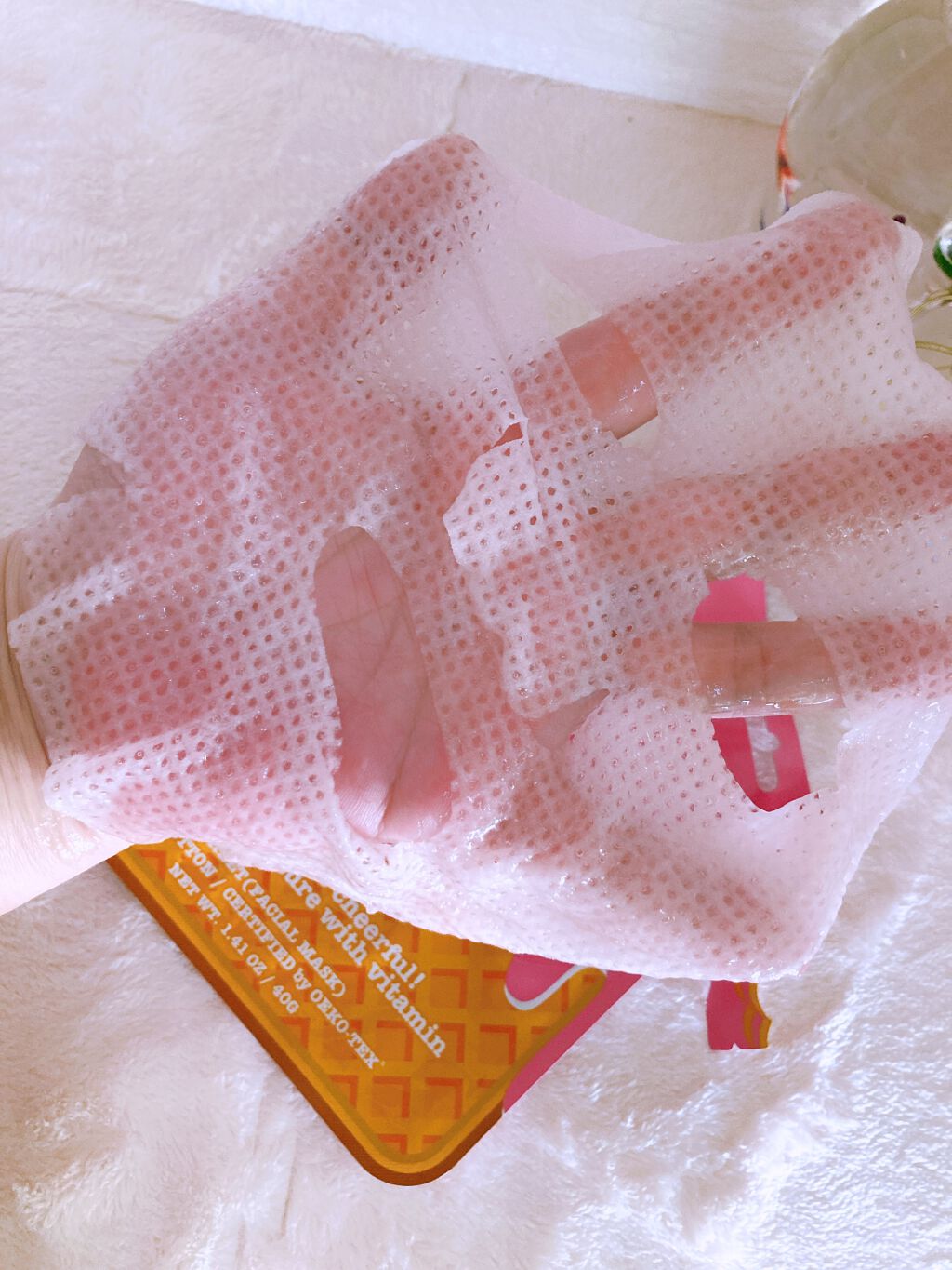 ストロベリー ワッフルマスク/KOCOSTAR(ココスター)/シートマスク・パックを使ったクチコミ(4枚目)