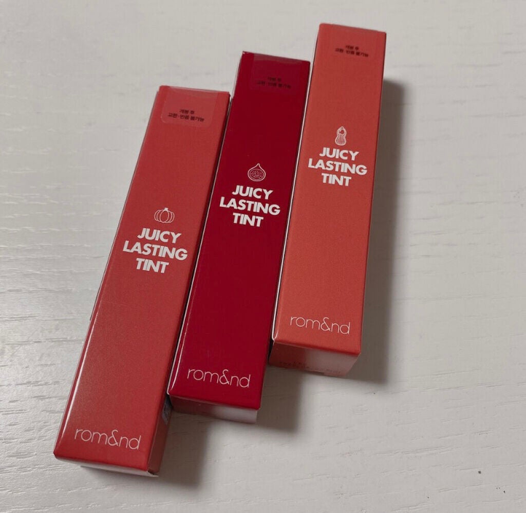 ジューシーラスティングティント/rom&nd/リップティントを使ったクチコミ(3枚目)