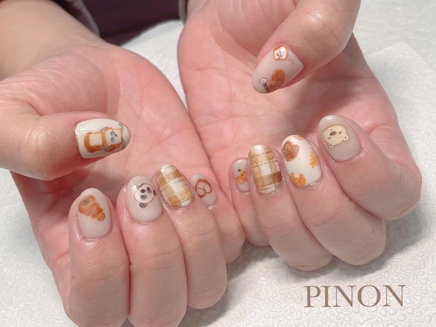 shino on LIPS 「絵本シリーズ☺︎パンどろぼうネイル💅 マットコートでほわっとし..」(3枚目)