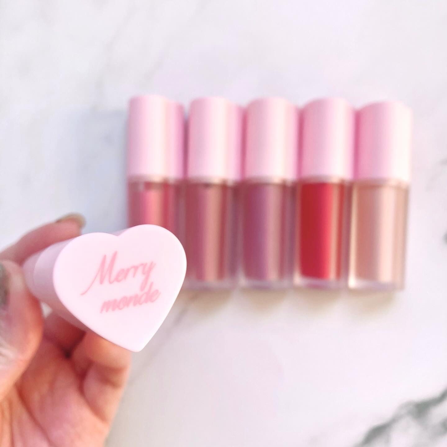 ミルクハートティントリップアンドチーク/Merrymonde/リップティントを使ったクチコミ（2枚目）