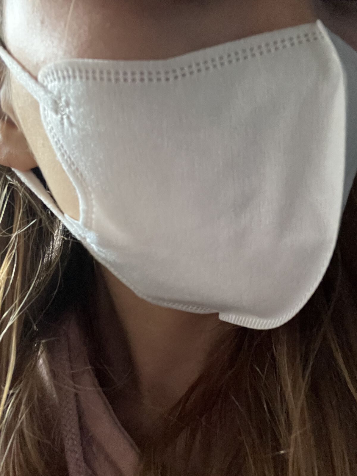 立体型スパンレース不織布カラーマスク/ISDG 医食同源ドットコム/マスクを使ったクチコミ（3枚目）