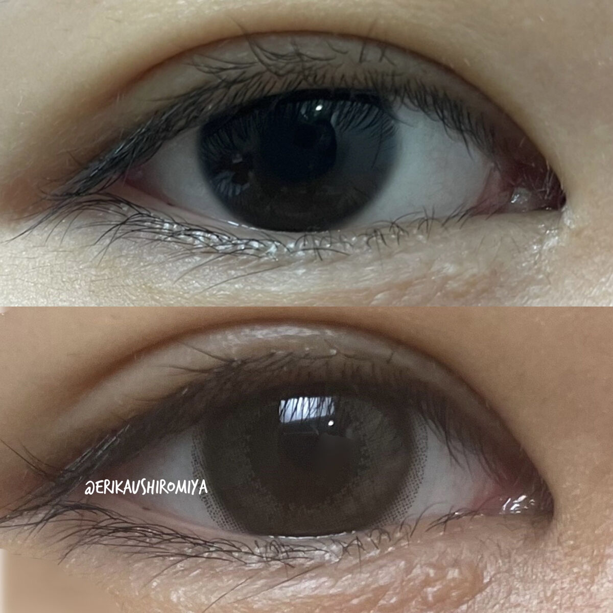 エバーカラーワンデーナチュラル モイストレーベルUV アンニュイルック/エバーカラー/ワンデー（１DAY）カラコンを使ったクチコミ（2枚目）
