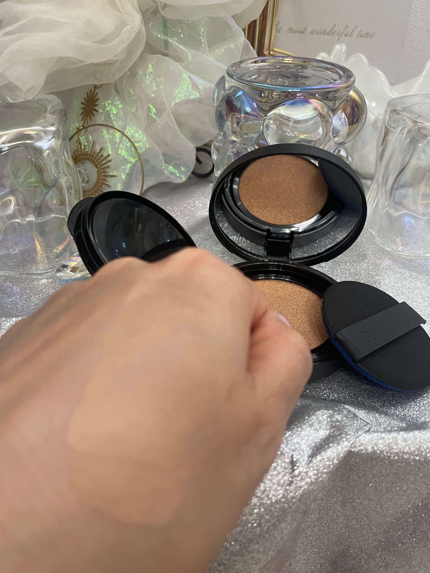 ベルベットジュエルクッション/BIVABOO/クッションファンデーションを使ったクチコミ(7枚目)