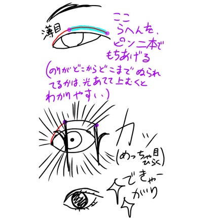 けろんちょ on LIPS 「【激重奥二重さん用アイプチ術🦋】こんにちは🌞激重奥二重ちゃんで..」(4枚目)