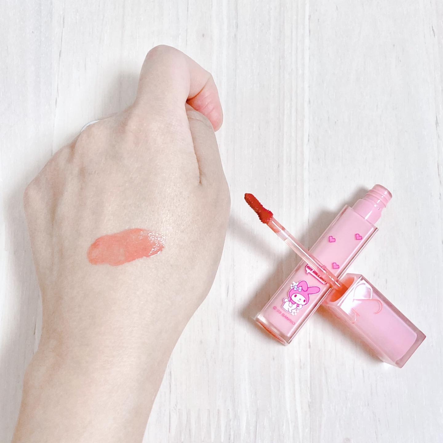 デュイフルウォーターティント 17 メロウシュガー（サンリオコラボ デュイフルウォーターティント）/rom&nd/リップティントを使ったクチコミ（3枚目）