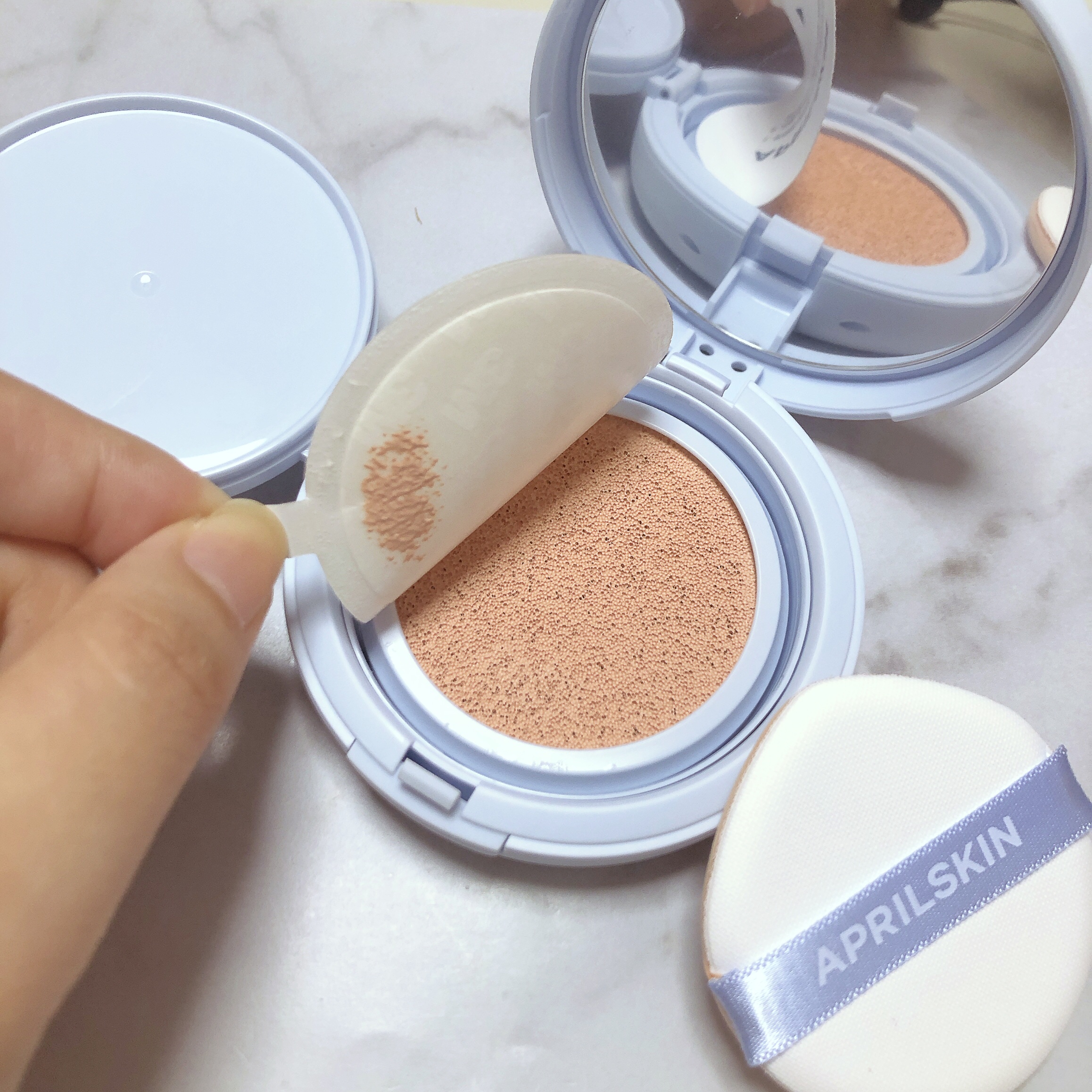 グロー マットクッション/APRILSKIN/クッションファンデーションを使ったクチコミ（2枚目）