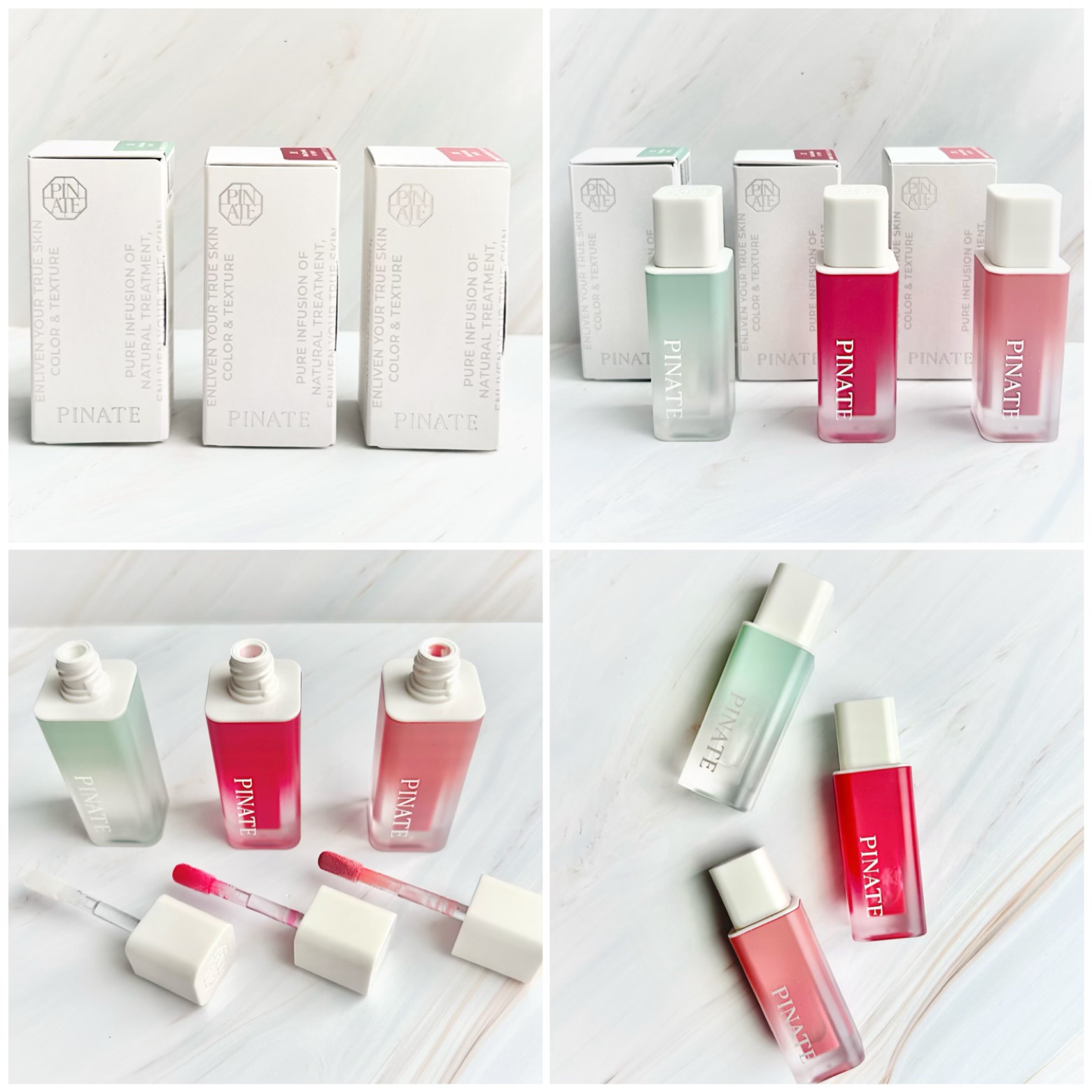 ナチュラルブルームリップオイルセラム 3色セット/PINATE/リップグロスを使ったクチコミ（2枚目）