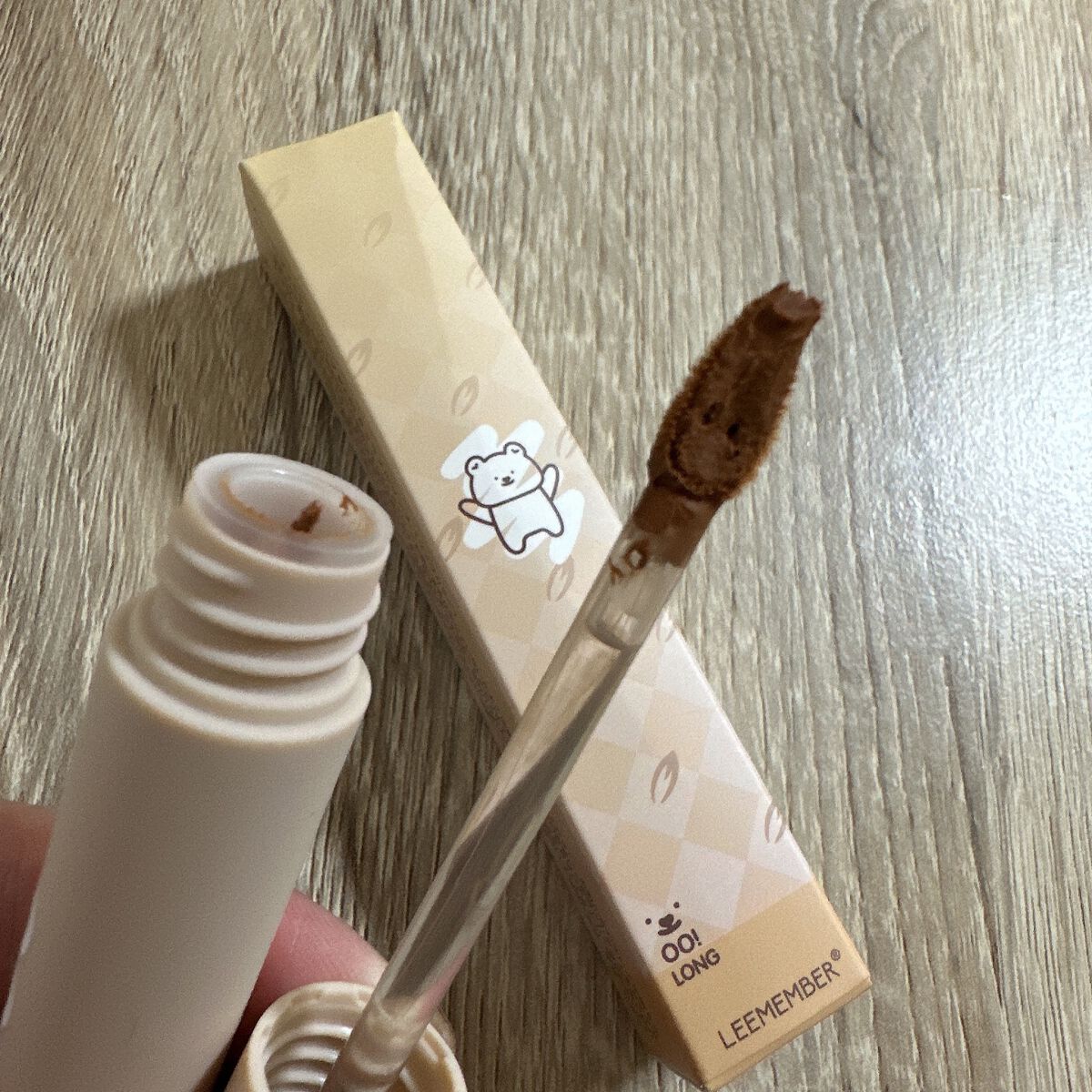 OO!LONG マットティーリップ OL01 キャラメルソース/LEEMEMBER/リップグロスを使ったクチコミ（2枚目）