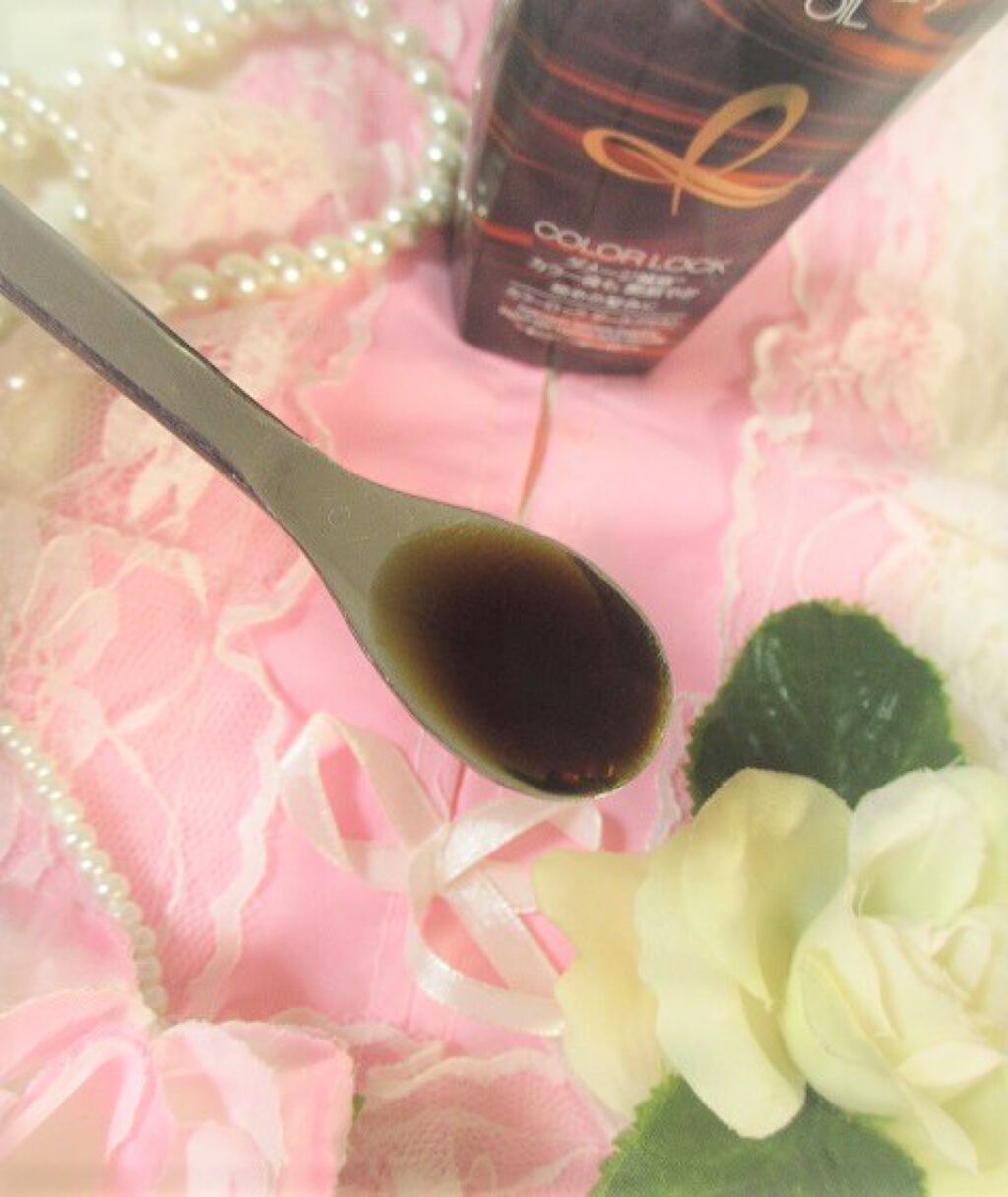 エルセーヴ エクストラオーディナリー オイル カラーロック ヘアオイル ダークブラウン/ロレアル パリ/ヘアオイルを使ったクチコミ(2枚目)