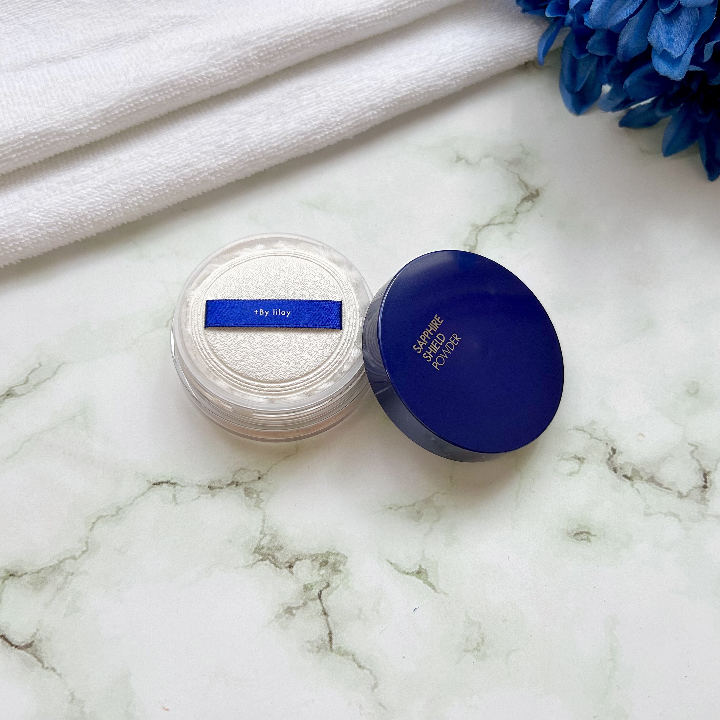 ＋By lilay サファイアシールドパウダー/LILAY/ルースパウダーを使ったクチコミ（1枚目）
