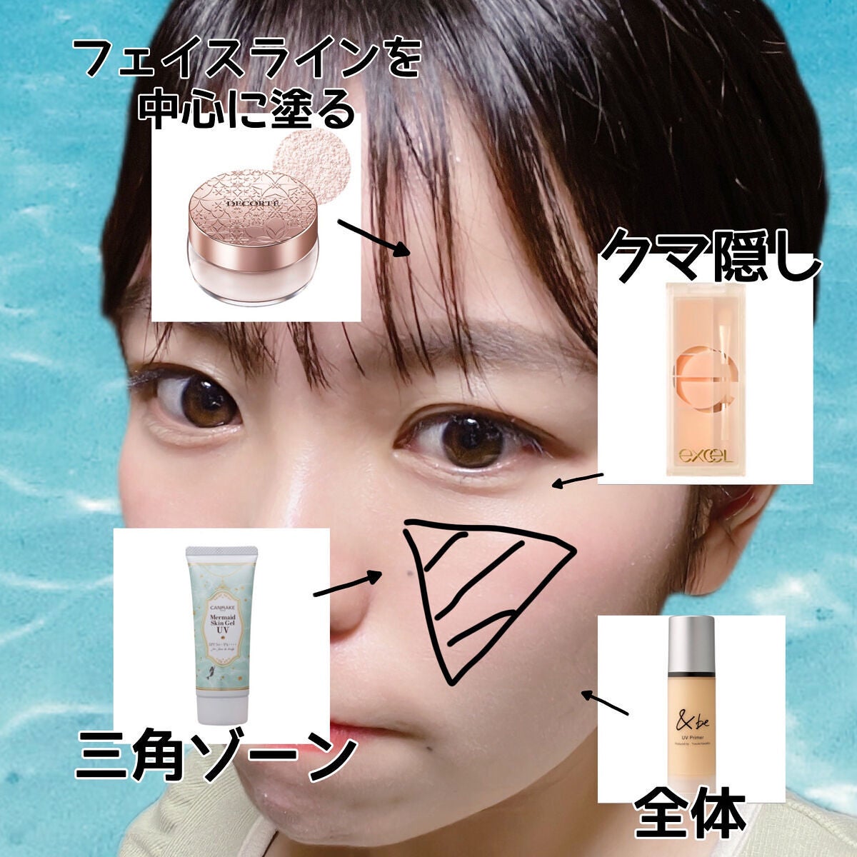 マーメイドスキンジェルUV/キャンメイク/日焼け止めジェルを使ったクチコミ(2枚目)