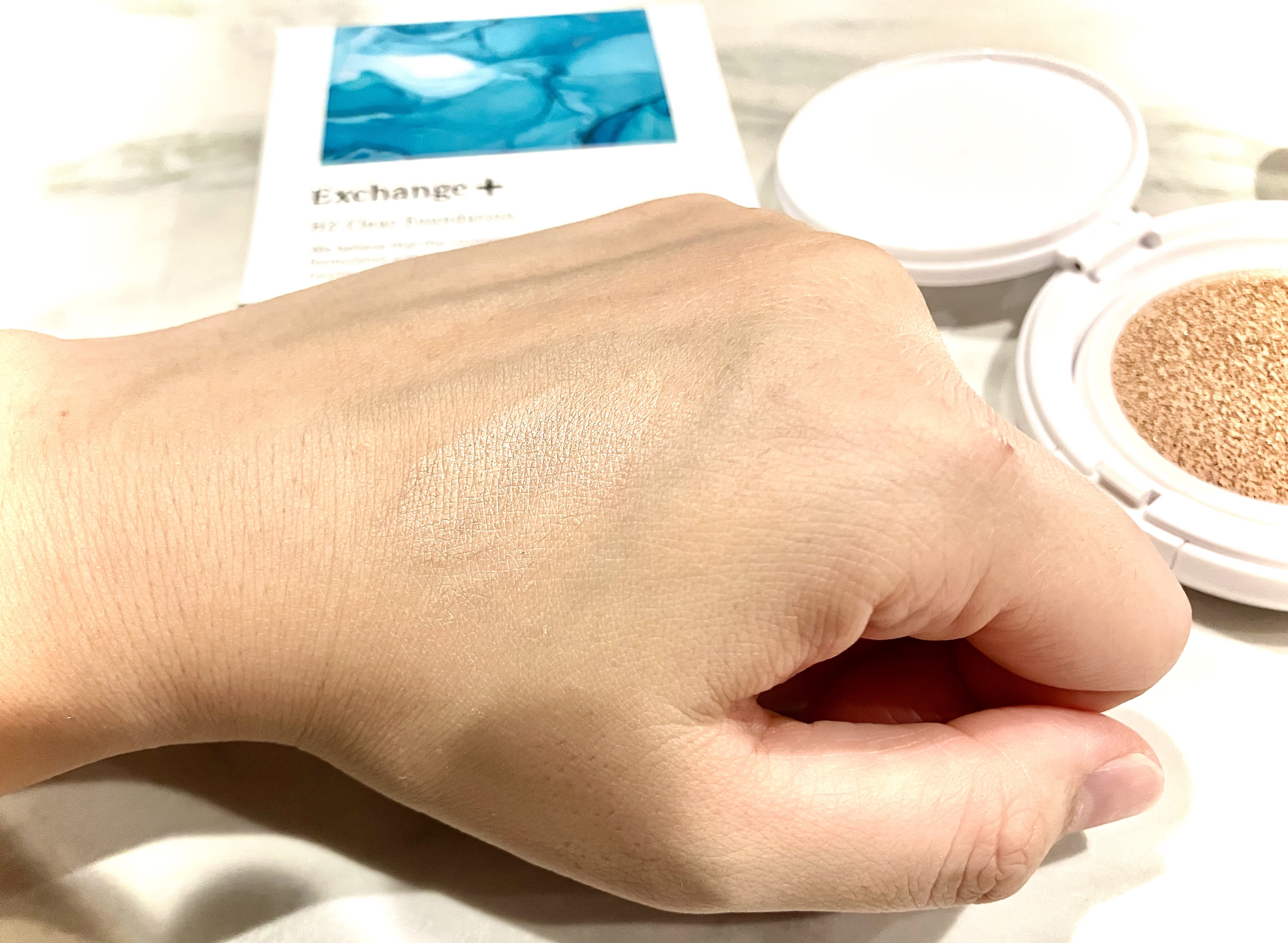 H2クリアファンデーション/Exchange+/クッションファンデーションを使ったクチコミ（2枚目）