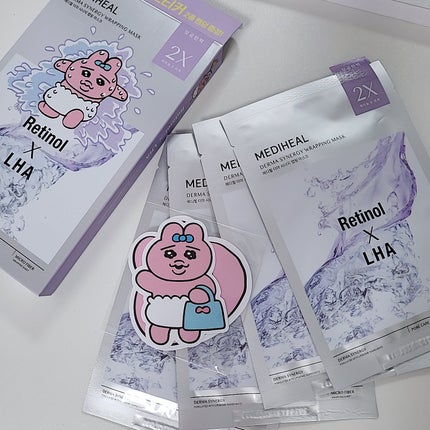 DERMA SYNERGY WRAPPING MASK レチノール×LHA/MEDIHEAL/シートマスク・パックを使ったクチコミ(1枚目)