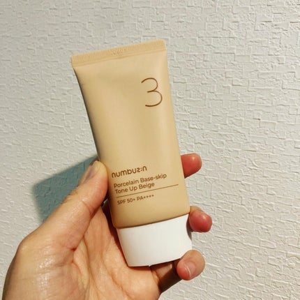3番 ノーファンデ陶器肌トーンアップクリーム/numbuzin/化粧下地を使ったクチコミ(1枚目)