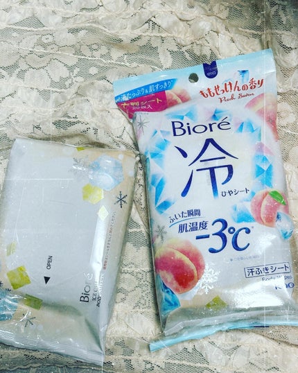 冷シート ももせっけんの香り/ビオレ/ボディシートを使ったクチコミ(2枚目)