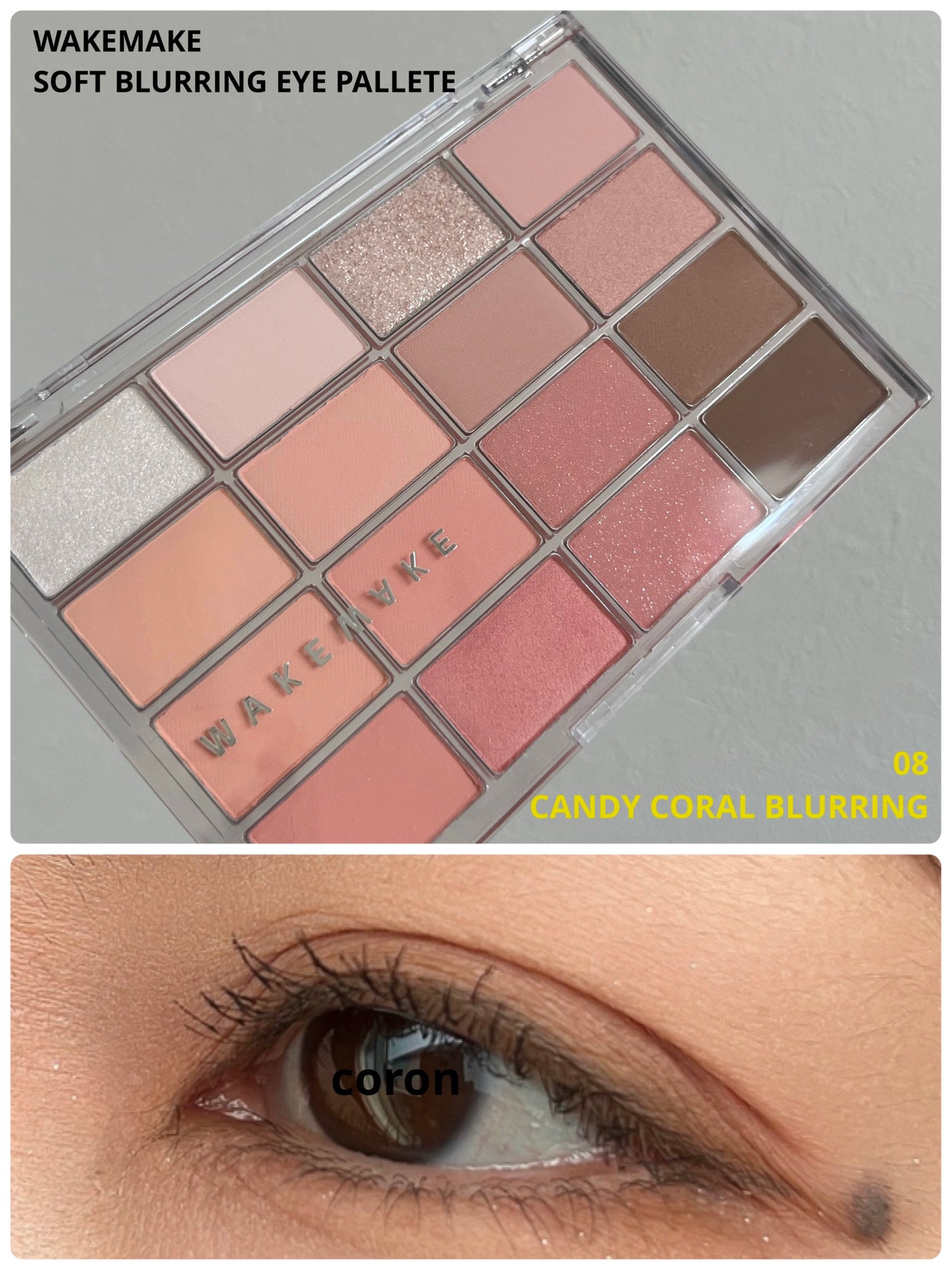 ソフトブラーリングアイパレット/wakemake/アイシャドウパレットを使ったクチコミ(1枚目)