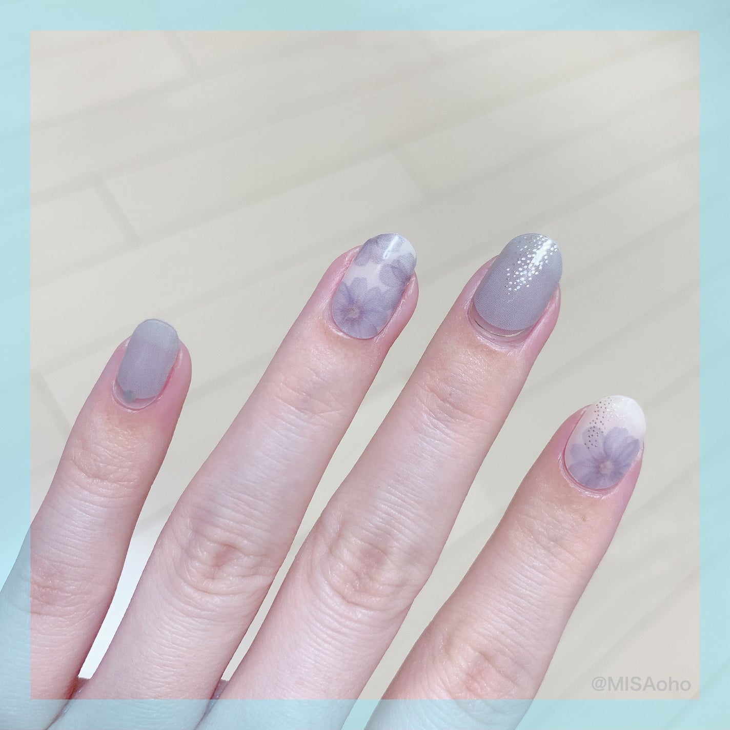 セミキュアジェルネイルシール/and us/ネイルシールを使ったクチコミ(6枚目)