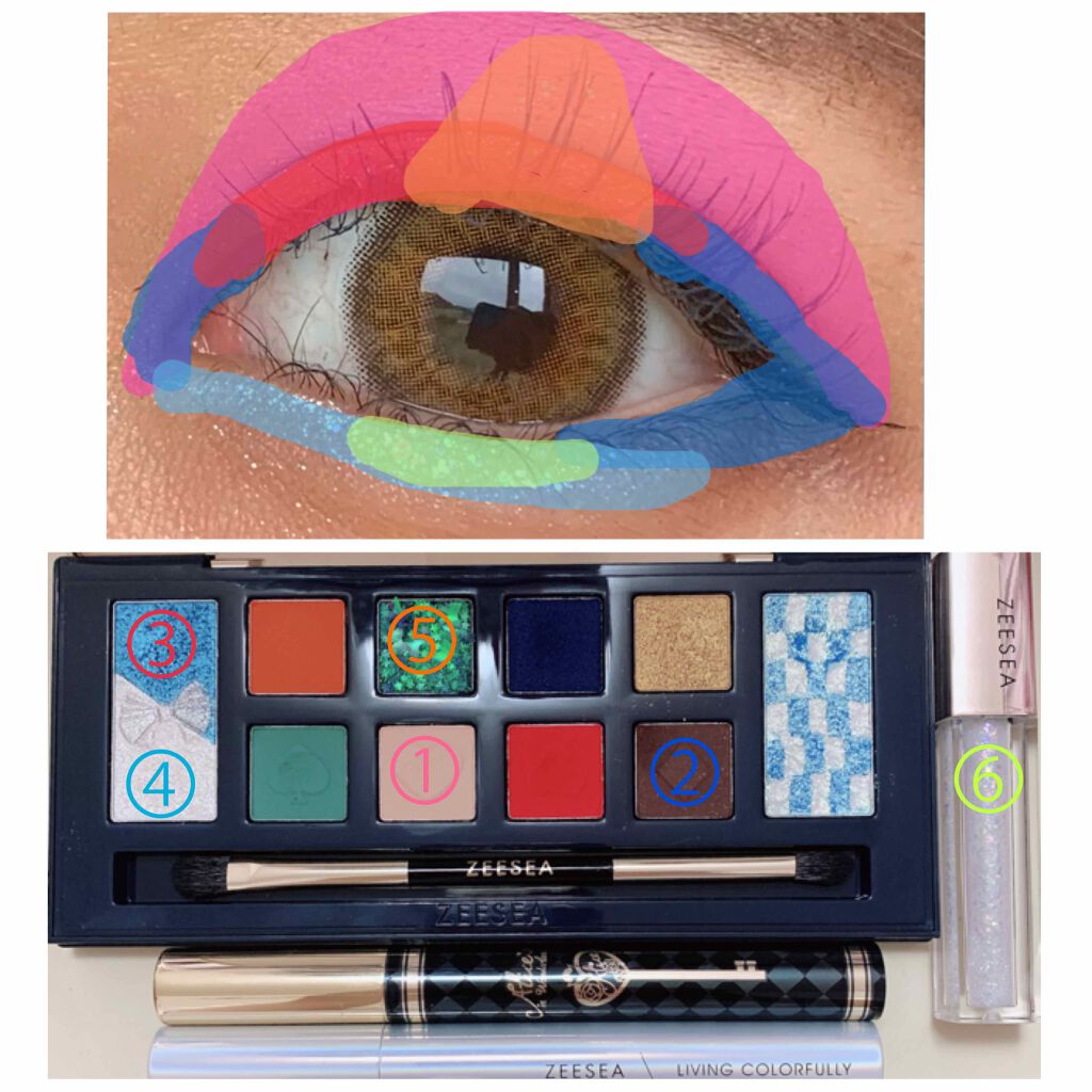 ダイヤモンドシリーズ 星空リキッドアイシャドウ/ZEESEA/リキッドアイシャドウを使ったクチコミ(5枚目)