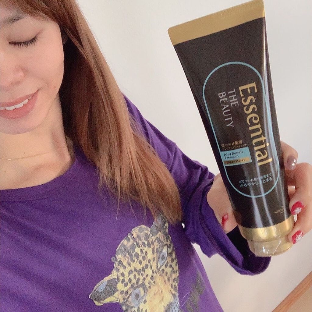 Essential THE BEAUTY 髪のキメ美容プレミアムトリートメント<エアリーリペアプレミアム>/エッセンシャル/洗い流すヘアトリートメントを使ったクチコミ(2枚目)