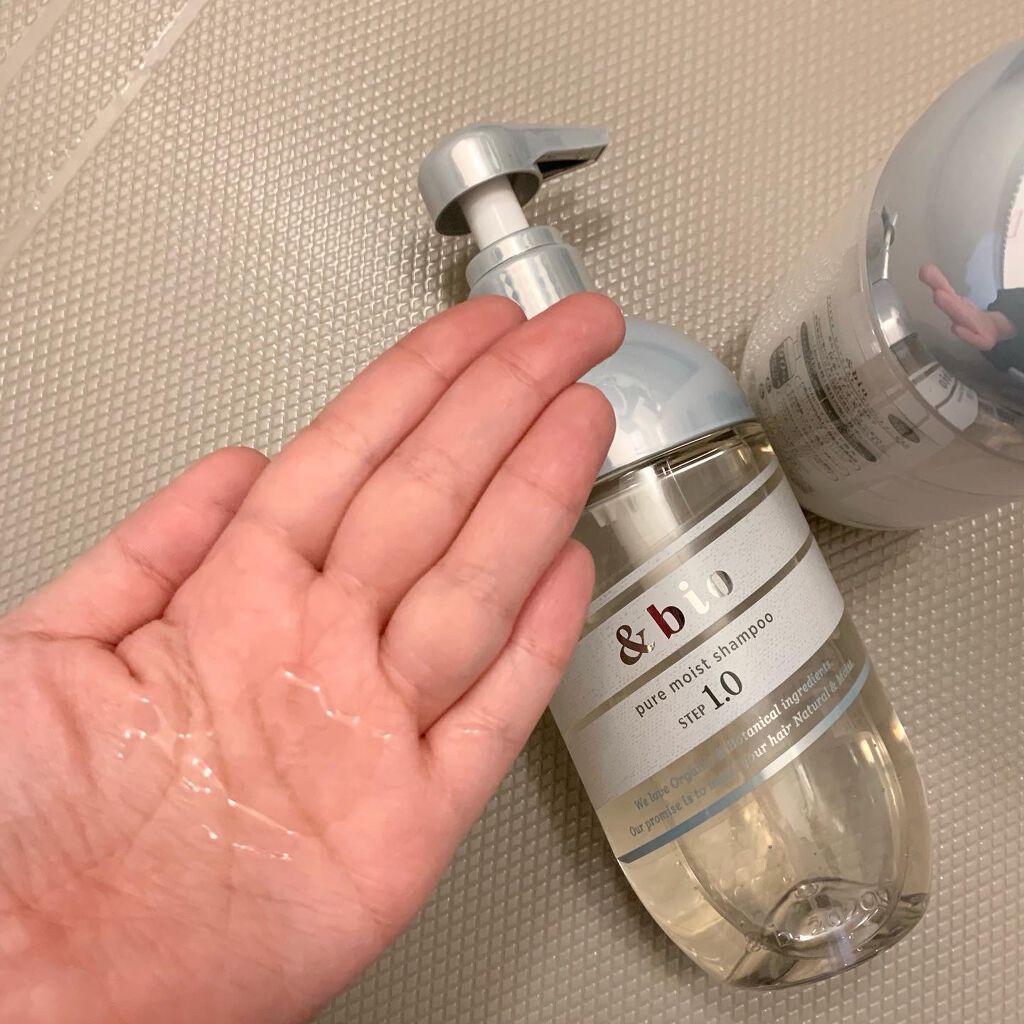 ピュアモイスト シャンプー 1.0／ヘアトリートメント 2.0/&bio/市販シャンプーを使ったクチコミ（2枚目）