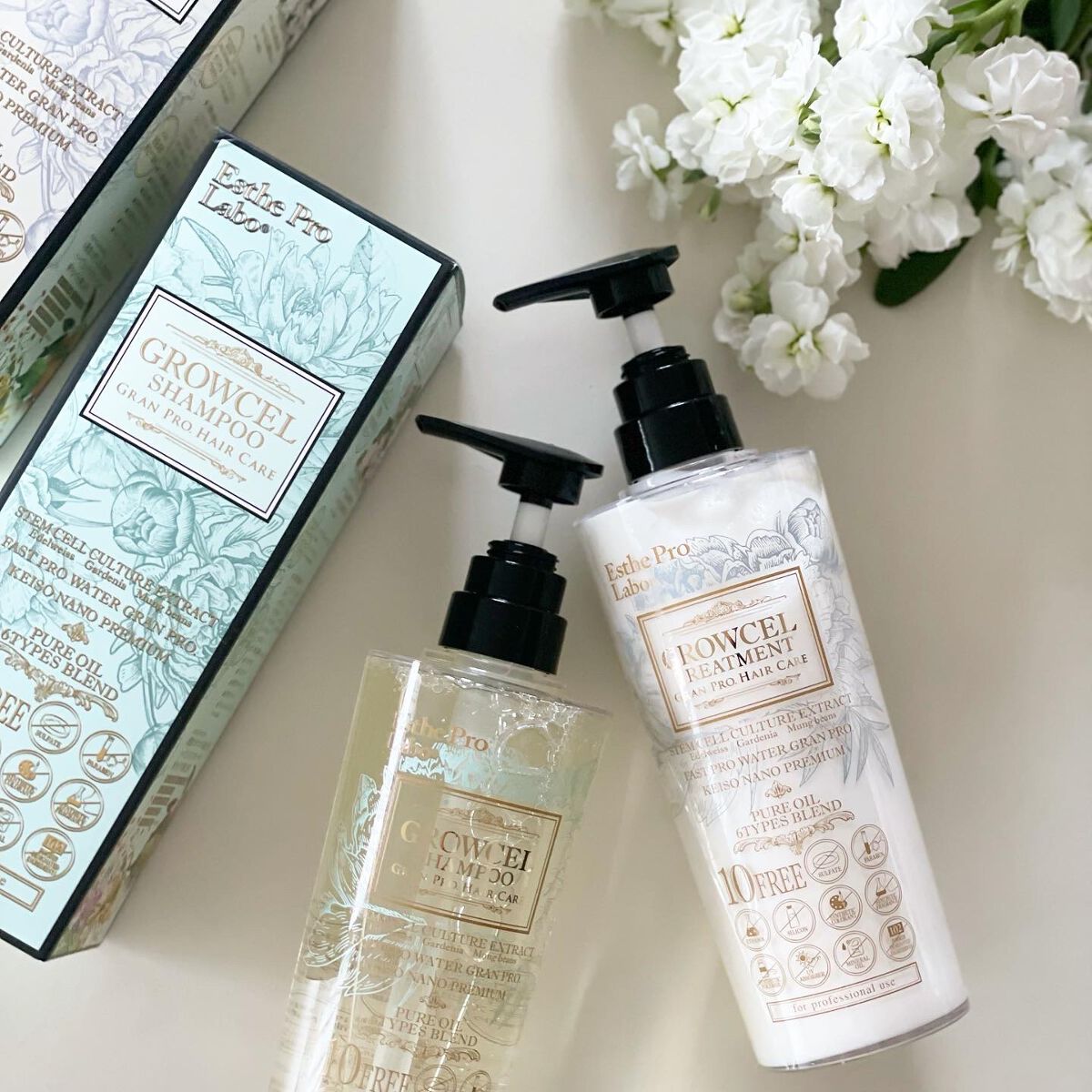 グロウセルシャンプー グランプロ ヘアケア/グロウセルトリートメント グランプロ ヘアケア/エステプロ・ラボ/シャンプー・コンディショナーを使ったクチコミ(1枚目)