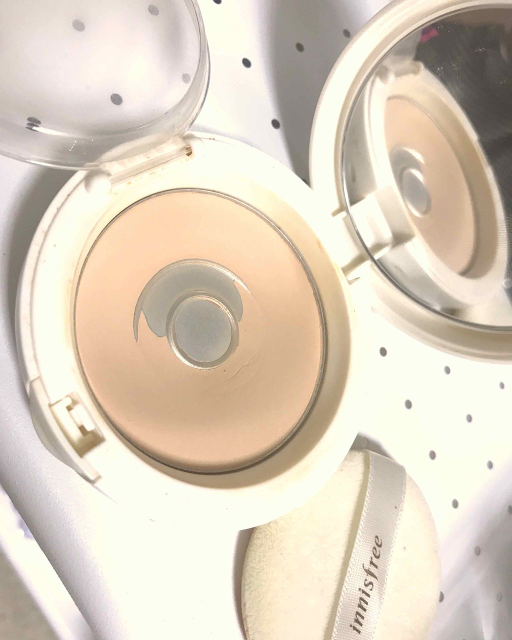 ミネラルウルトラファイン パクト/innisfree/パウダーファンデーションを使ったクチコミ（2枚目）