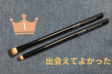 UR GLAM　EYESHADOW BRUSH A/U R GLAM/メイクブラシを使ったクチコミ（1枚目）