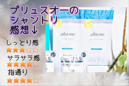 メロウシャンプー/メロウトリートメント/plus eau/市販シャンプーを使ったクチコミ(1枚目)